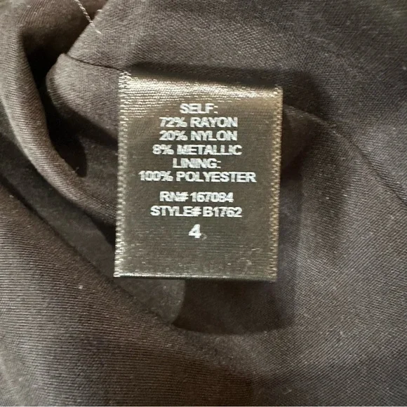 Pomander Place Gilly Dress – Size 4 – Black & Gold Metallic Velvet Burnout - Picture 11 of 12